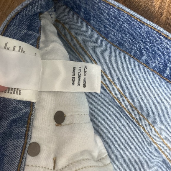 AGOLDE HIGH WAISTED STRAIGHT LEG BUTTON FLY JEANS STRETCH DENIM SZ 28 - Picture 9 of 13